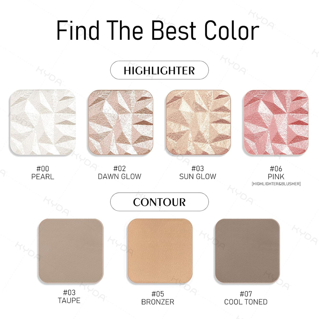 Face Sculpting Contour Palette, Smooth Matte Contour Pressed Powder, Ultra-fine Lightweight, Easy to Blend, Multiuse
