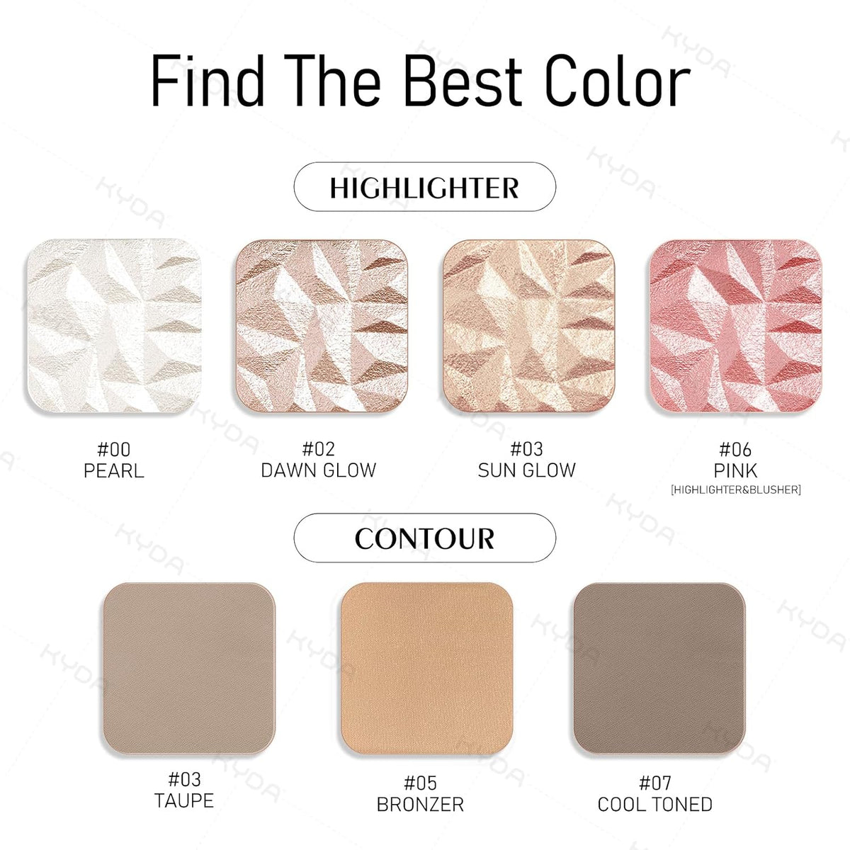 Face Sculpting Contour Palette, Smooth Matte Contour Pressed Powder, Ultra-fine Lightweight, Easy to Blend, Multiuse