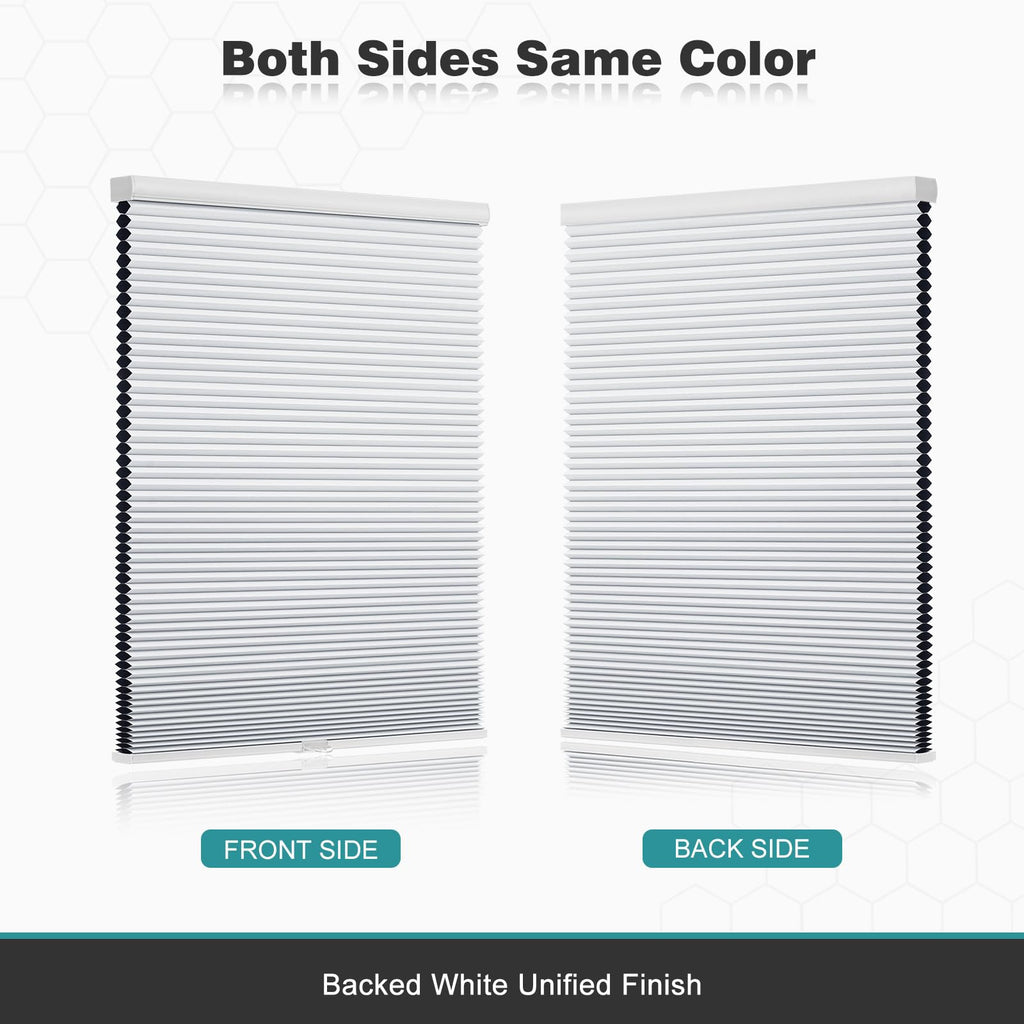 Cordless Cellular Shades,Blackout Honeycomb Shades for Windows,Pull Down Pleated Blinds,Easy to Install for Indoor