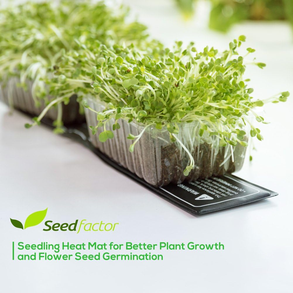 MET Certified Seedling Heat Mat, Seedfactor Waterproof Durable Germination Station Heat Mat, Warm Hydroponic Heating