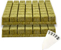 1.5" Grodan Rockwool Cubes for Seed Starter (98 Hydroponic Plugs) + The Hydroponic City Stakes