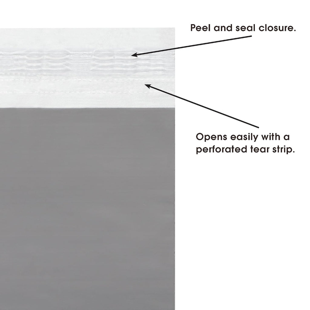 Clear View Poly Mailer Envelopes, 10" x 13", Clear/White, Self Seal, Waterproof and Puncture Resistant