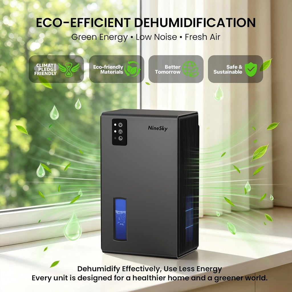 Dehumidifiers for Home, 1000 Sq Ft Dehumidifier with 95oz Tank Auto Shutoff