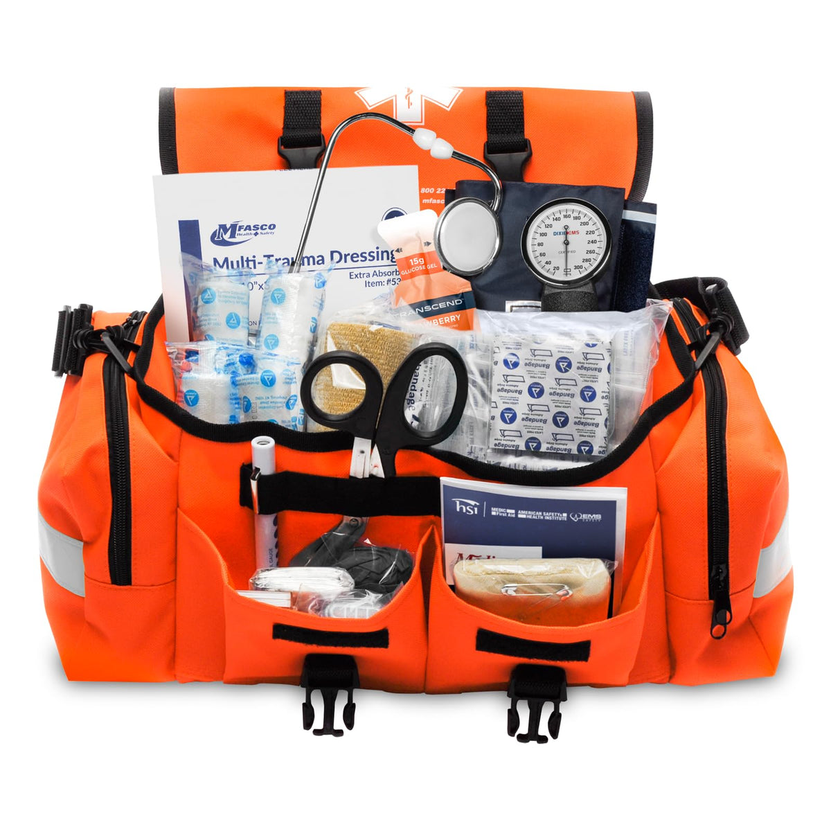 Complete Emergency Response First Aid Kit Trauma Bag, Orange
