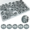 LifCratms 40 Pcs Non-Metallic Button Push-in Cable Connector, Gray
