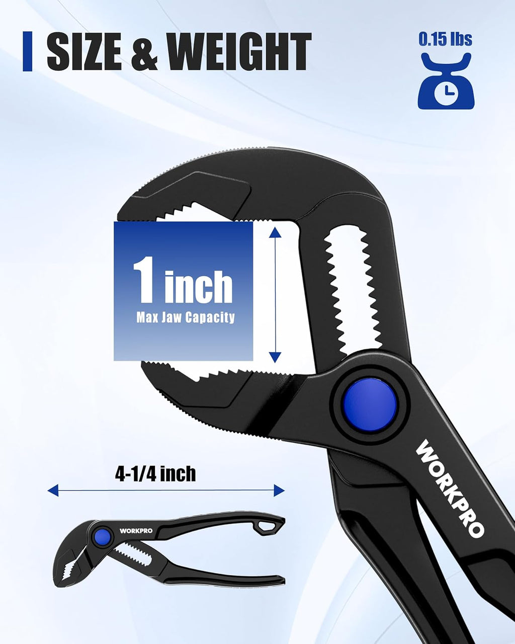Mini Water Pump Pliers, 4-Inch Groove Joint Pliers, Fast Adjustable Tongue and Groove Pliers with 15-Position