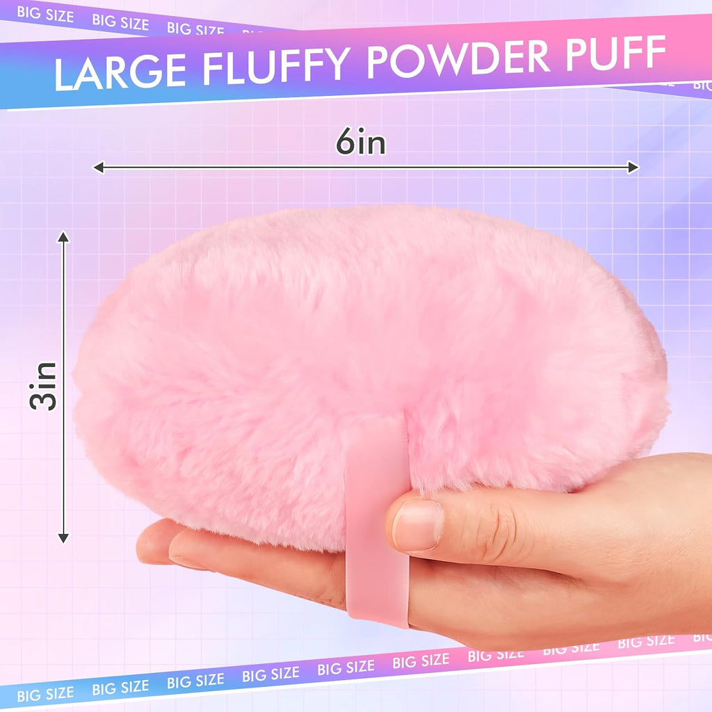 Body Powder Puff, Powder Puff for Body Powder, 6 Inch Extra-Large