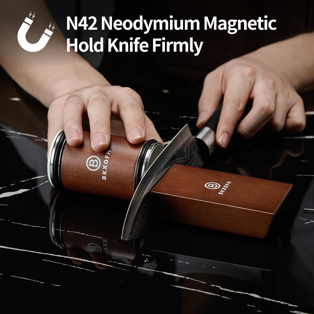 Rolling Knife Sharpener Kit, Knife Sharpening Kit, Kitchen Knives Sharpener Roller with Diamond and Ceramic for Steel