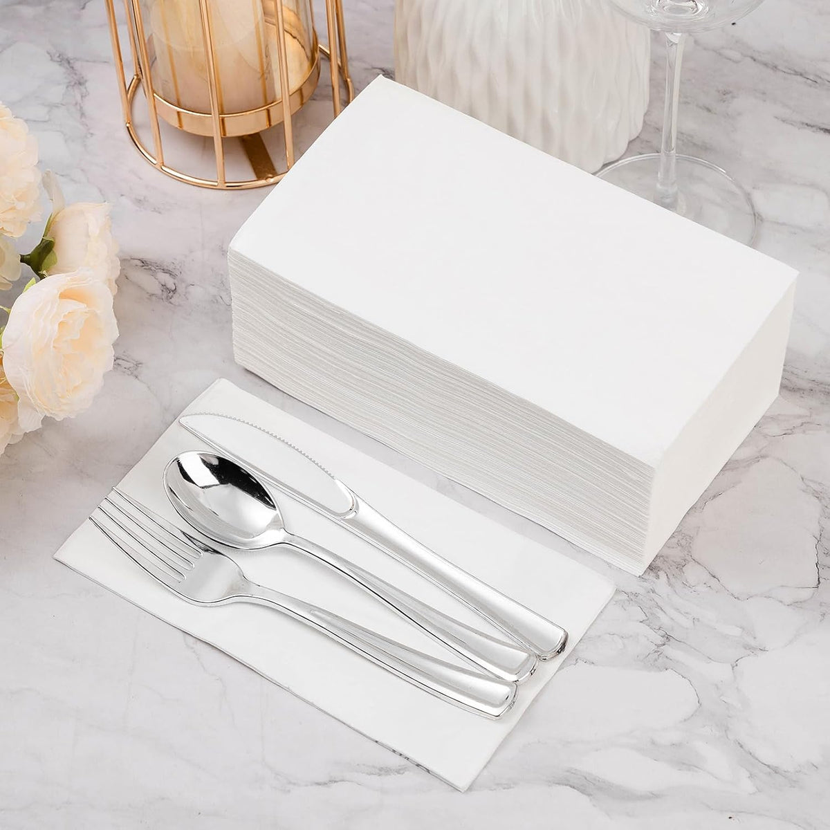200 Pack Disposable 3-Ply Paper Napkins Soft and Absorbent