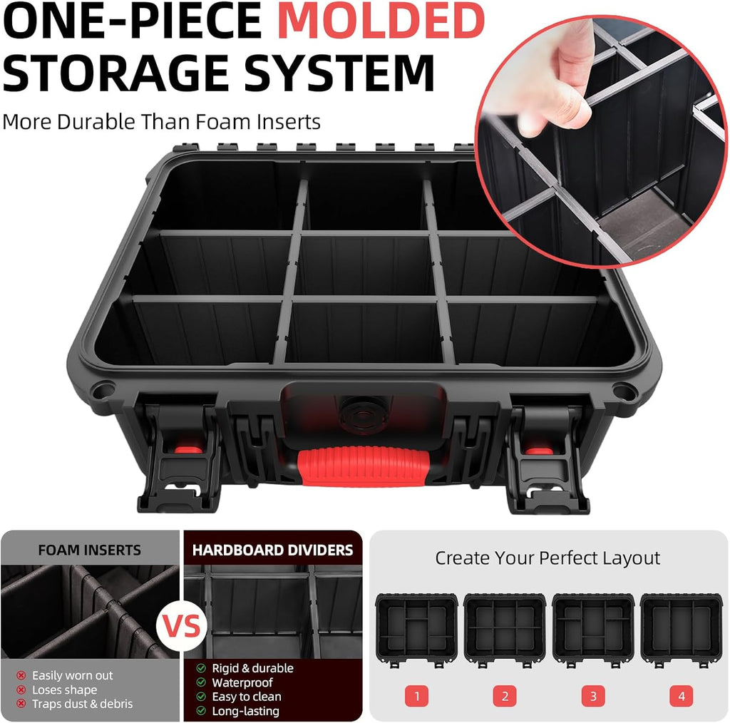 Graded Card Case Storage Box for PSA BGS SGC CGC CSG Slabs, Waterproof Sports Card Case with 6 Adjustable Dividers
