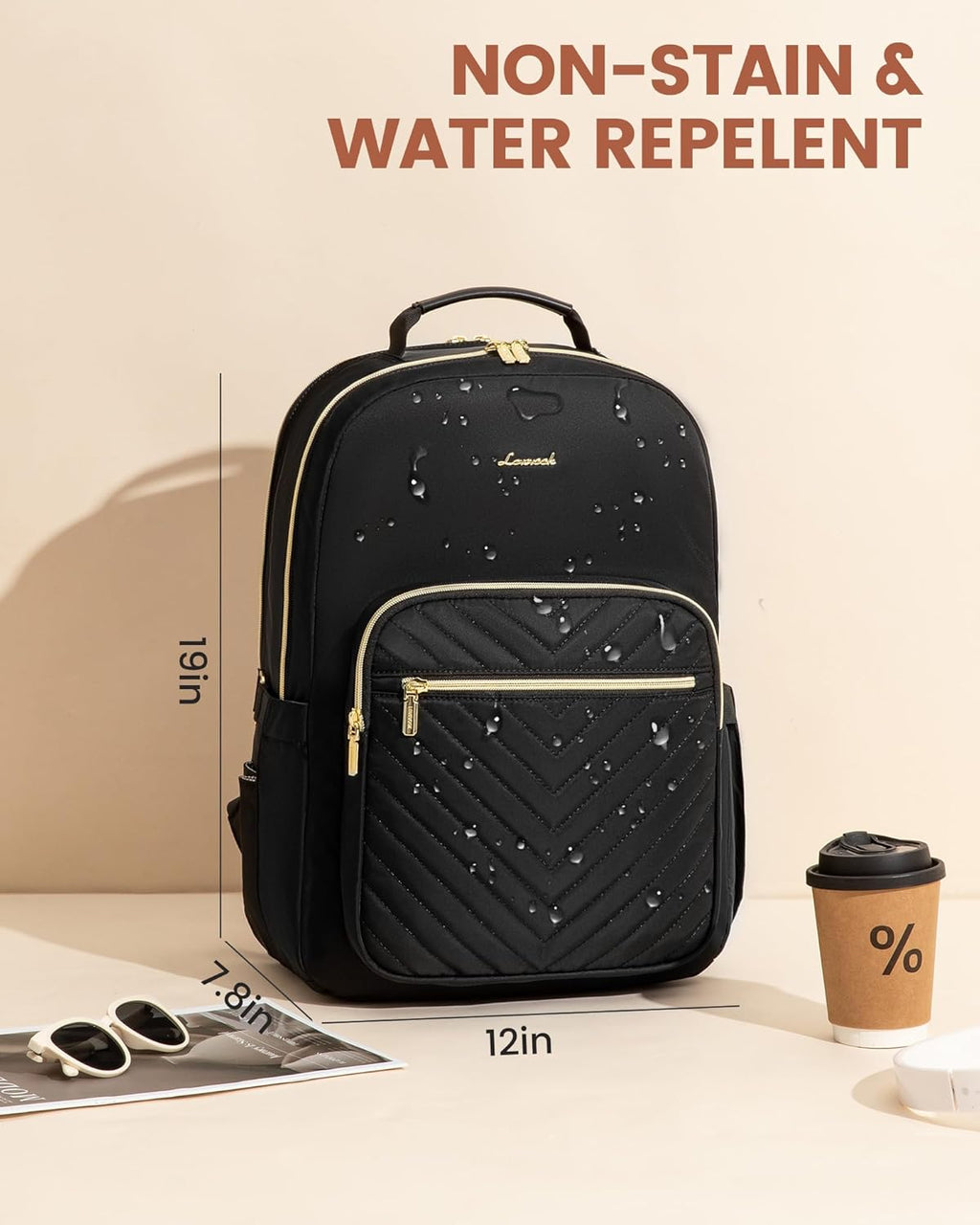 Laptop Backpack for Women with Giant Tumbler Holder 17.3 inch,Designer Travel Backpack Laptop Bag College