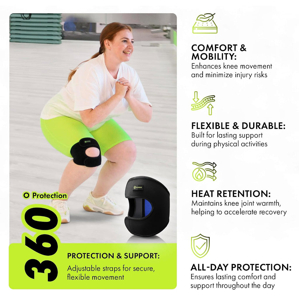 Patellar Tendon Support Strap, Knee Brace for Meniscus Tear, Patella Tendonitis, Arthritis, Adjustable Neoprene