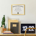 Certificate Frame, 8.5 by 11 Diploma Frames, 1 Pack, Gold | Clear Plexiglass, 8.5x11 Document Degree Frames for