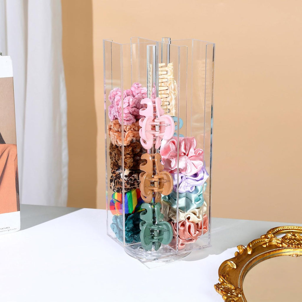 Acrylic Scrunchie Holder Claw Clip Organizer, Hair Ties Display Stand