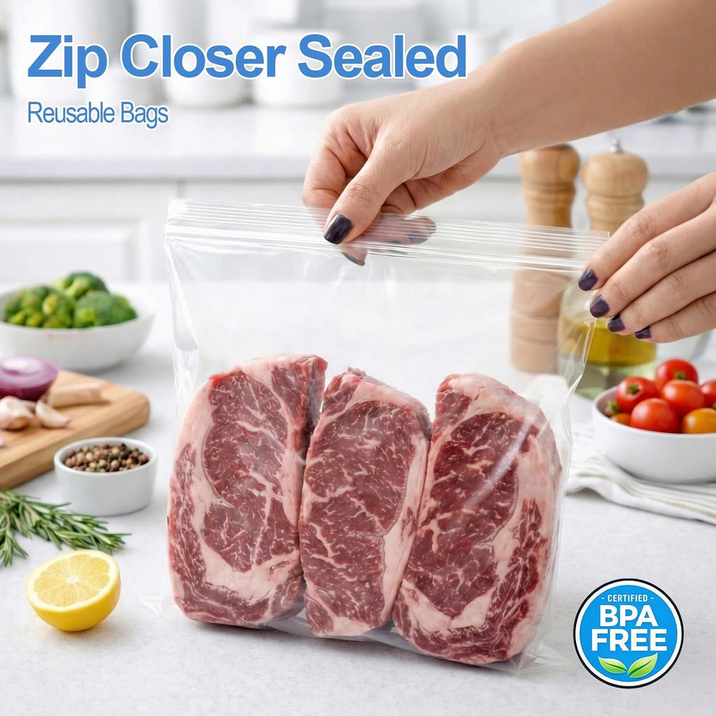 10x13 inch Clear Resealable Ziplock Large Plastic Bags 220 pcs
