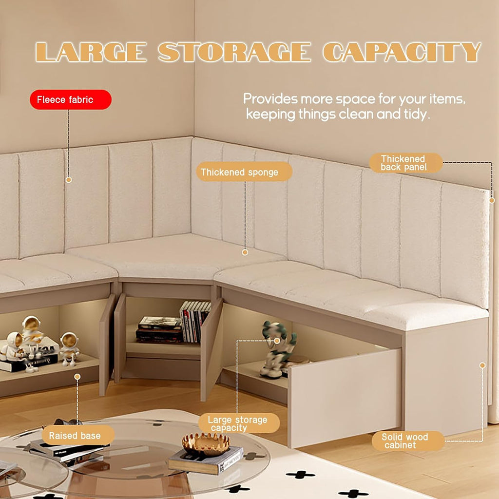 Restaurant Booth Seating Bench, Breakfast Nook Benchs, Commercial Banquette with Hidden Storage, Modern Armless Booth