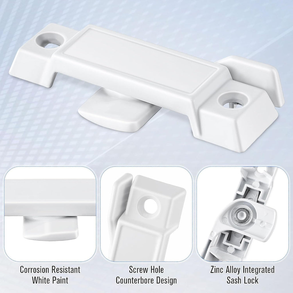 3 Pack Window Sash Locks Compatible with Prime-Line F2590, White