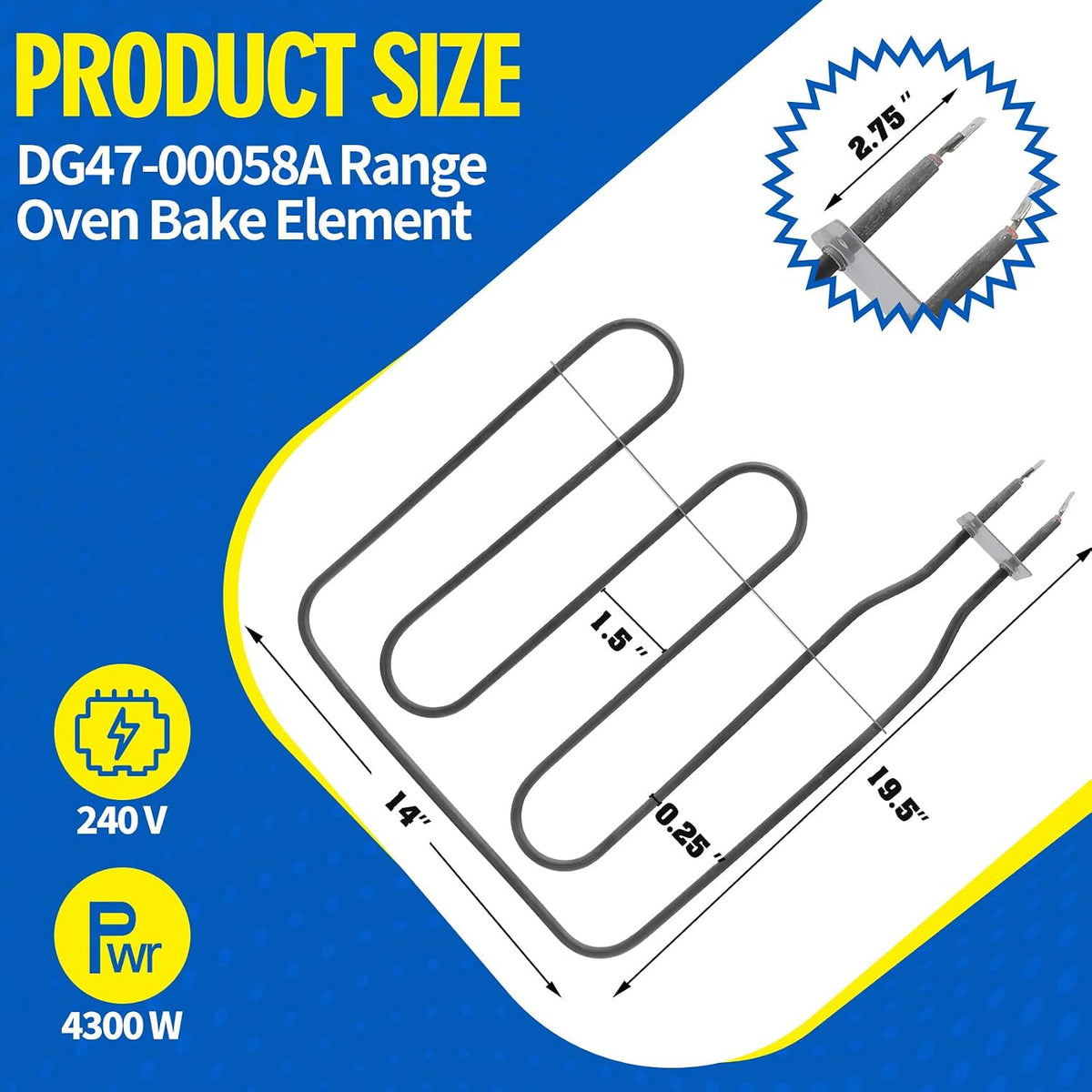 DG47-00058A Oven Heater Sheath-Gril