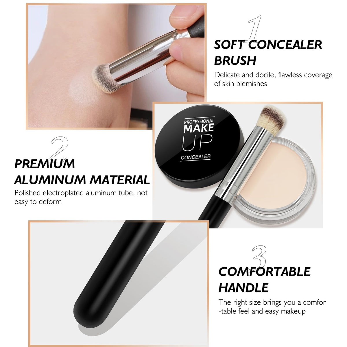 Cream Concealer Full Coverage Makeup (#05 MEDIUM HONEY)