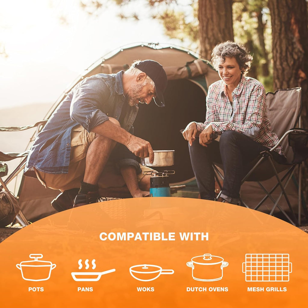 Cast Iron Rocket Stove – Portable Wood Burning Camp Stove | Outdoor Cooking, Patio, Survival – Heavy Duty, High Fuel