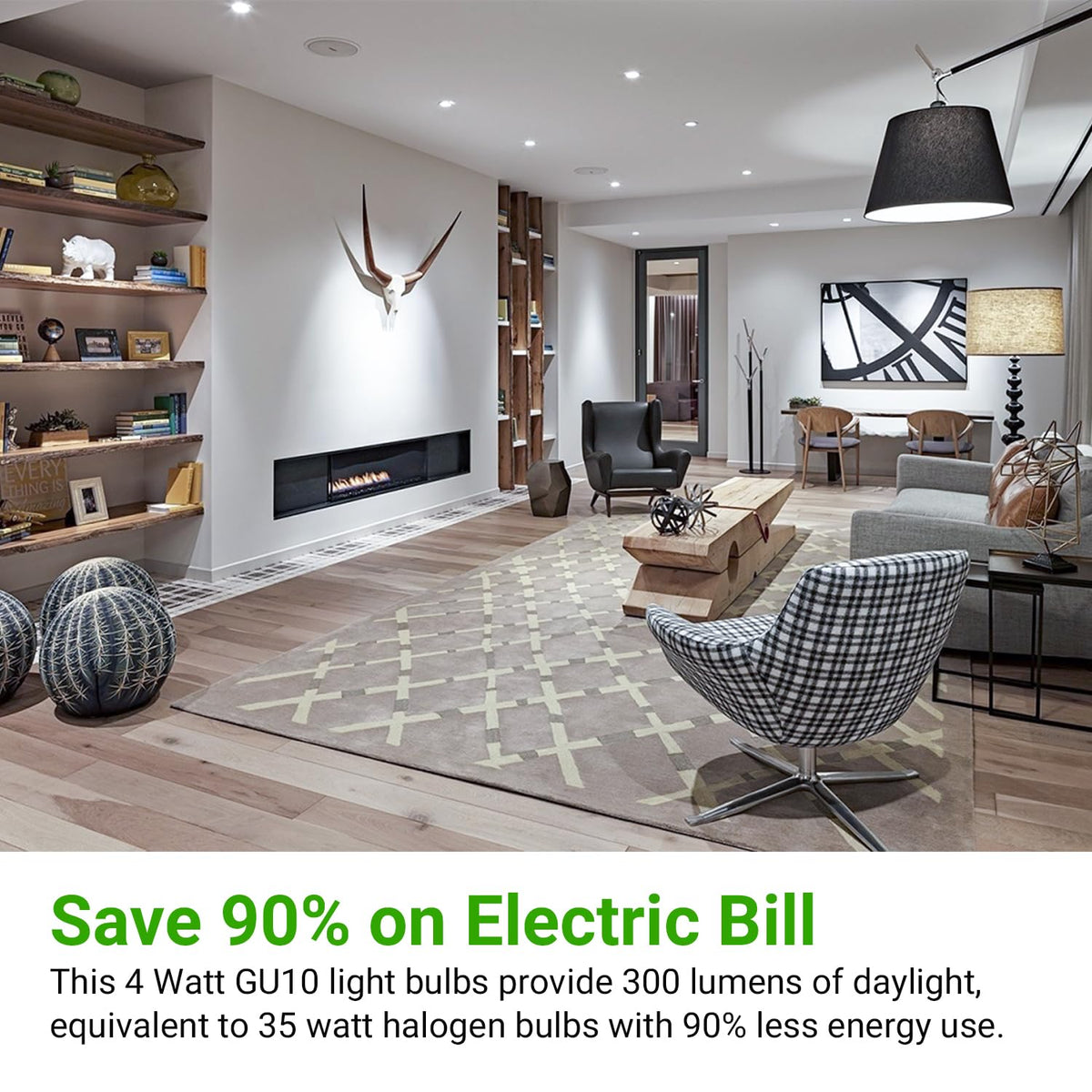 GU10 LED Bulbs, MR16 Track Light Bulbs, 4W 5000K Daylight, 12 Pack