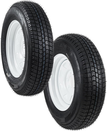 2-Pack Trailer Tires On Rim ST205/75D15, Set of 2
