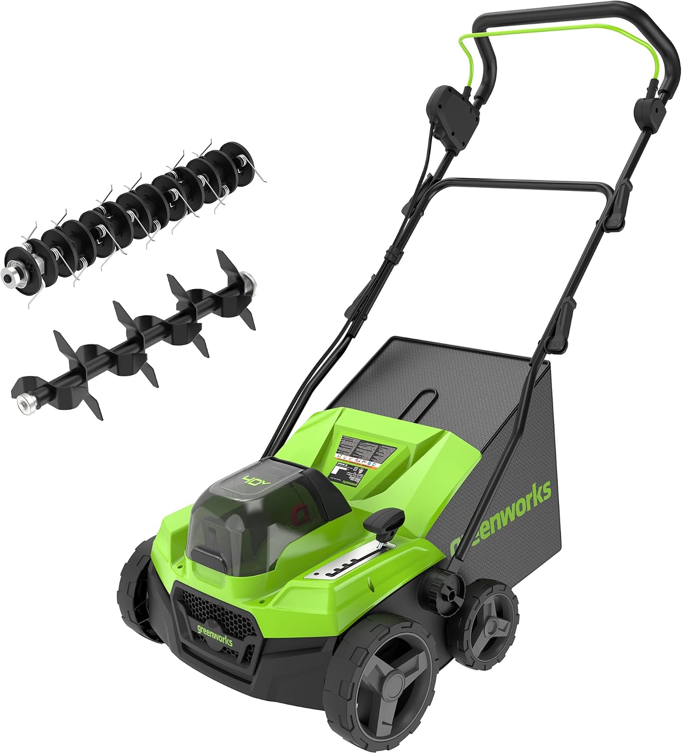 40V 15 inch Dethatcher/Scarifier, Tool Only