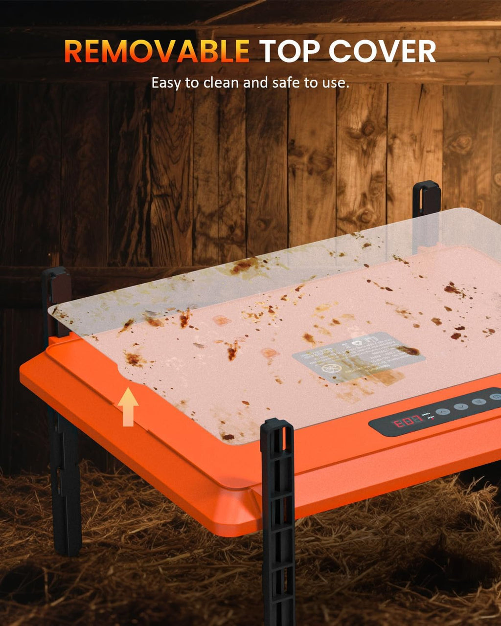 Brooder Plate for Chicks, 12" x 16" Heat Plate for Chicks for 20 Chick, 75 Watts Chicken Coop Heater with Adjustable