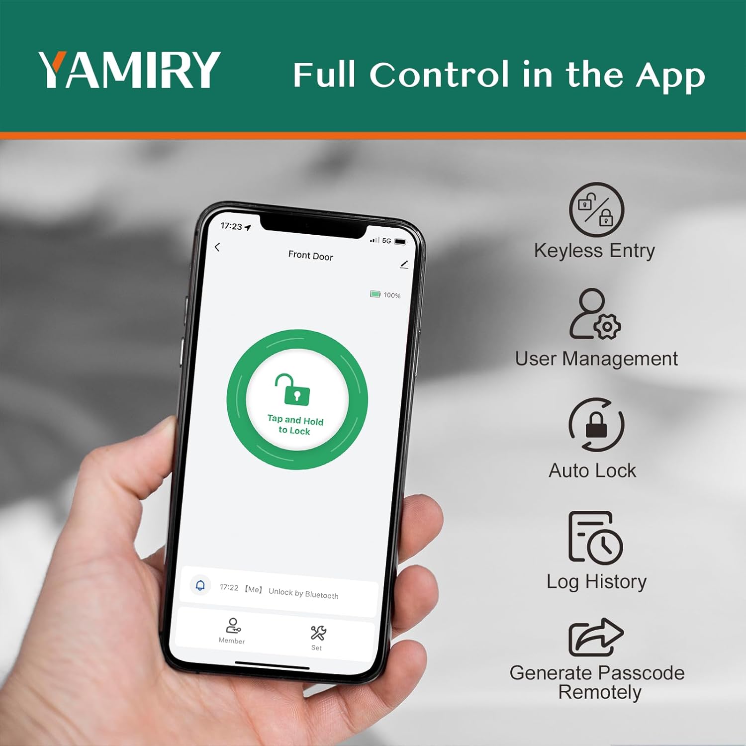 Smart Door Handle Lock with Keypad: Yamiry Fingerprint Smart Knob - Keyless Entry Digital Lock for Front Door
