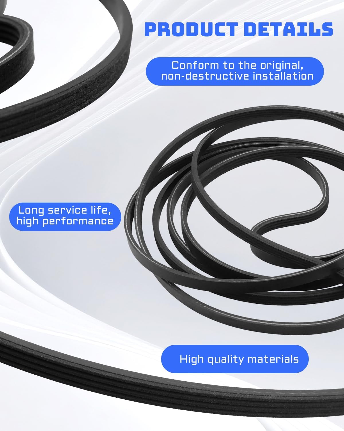 Dryer Drum Belt Fit for Samsung DV448AEP/XAA DV42H5200EW/A3 DV219AEW/XAA