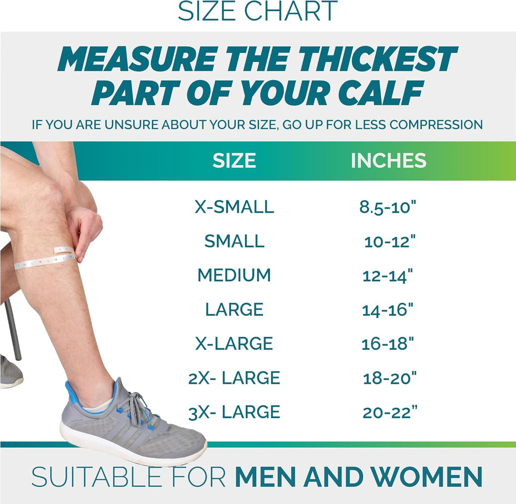 Calf Compression Sleeves for Men and Women - Leg Compression Sleeve - Footless Compression Socks for runners