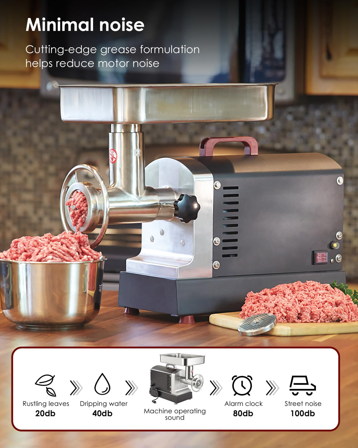 Commercial Electric Meat Grinder Machine Heavy Duty