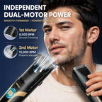 Beard Trimmer for Men Vacuum, Electric Mustache Trimmer for Less Mess