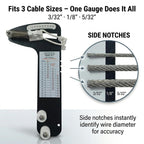 PT-1(M) Tension Meter Professional Fits 3/32", 1/8", 5/32" Cables