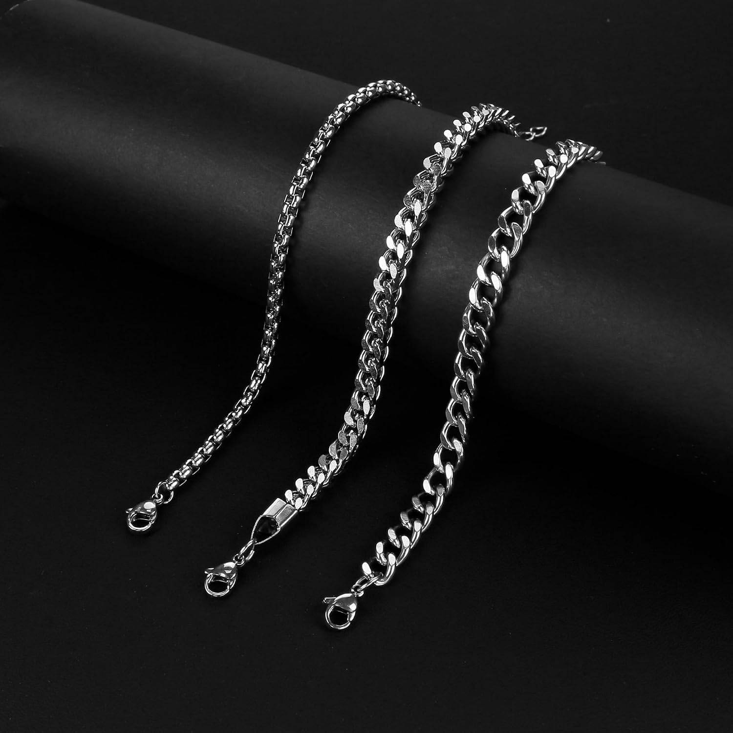Mens Bracelet Silver and Gold Bracelet for Men Rakhi for Brother | Waterproof Stainless Steel Cuban Chain Bracelet