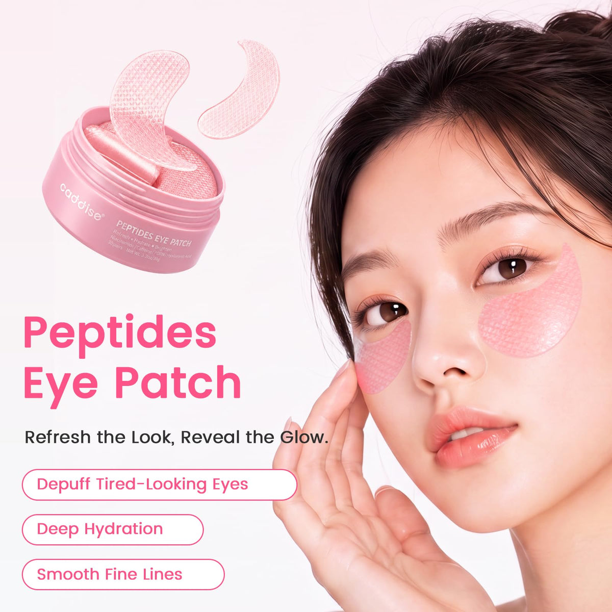 Peptides Under Eye Patches for Puffy Eyes & Dark Circles, 30 Pairs