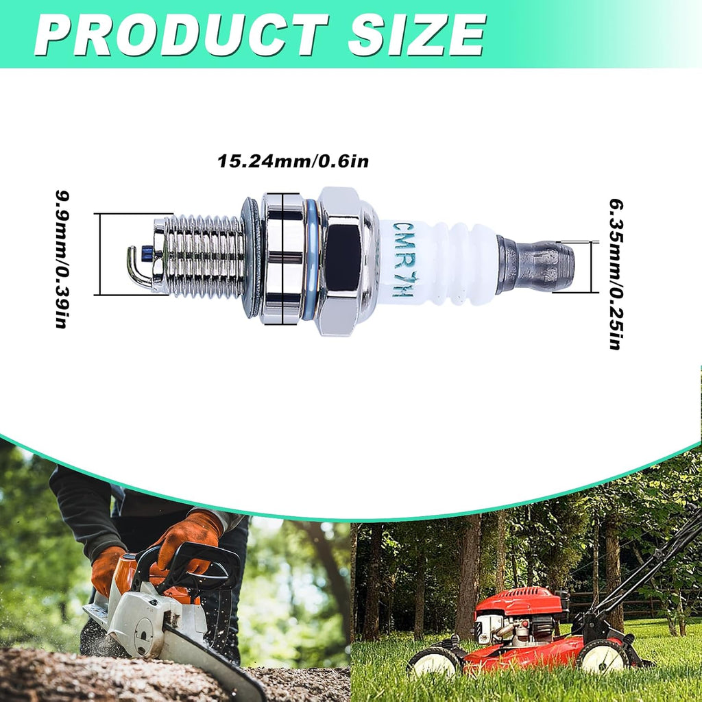 10 Pack CMR7H Spark Plugs, Spark Plug for Shindaiwa 3699-91867 Red Max 369991867, 506615101, 544260901, Sparkplug for Husqvarna 581362301 Stihl Redmax Blowers Brushcutters Trimmers Chain Saws