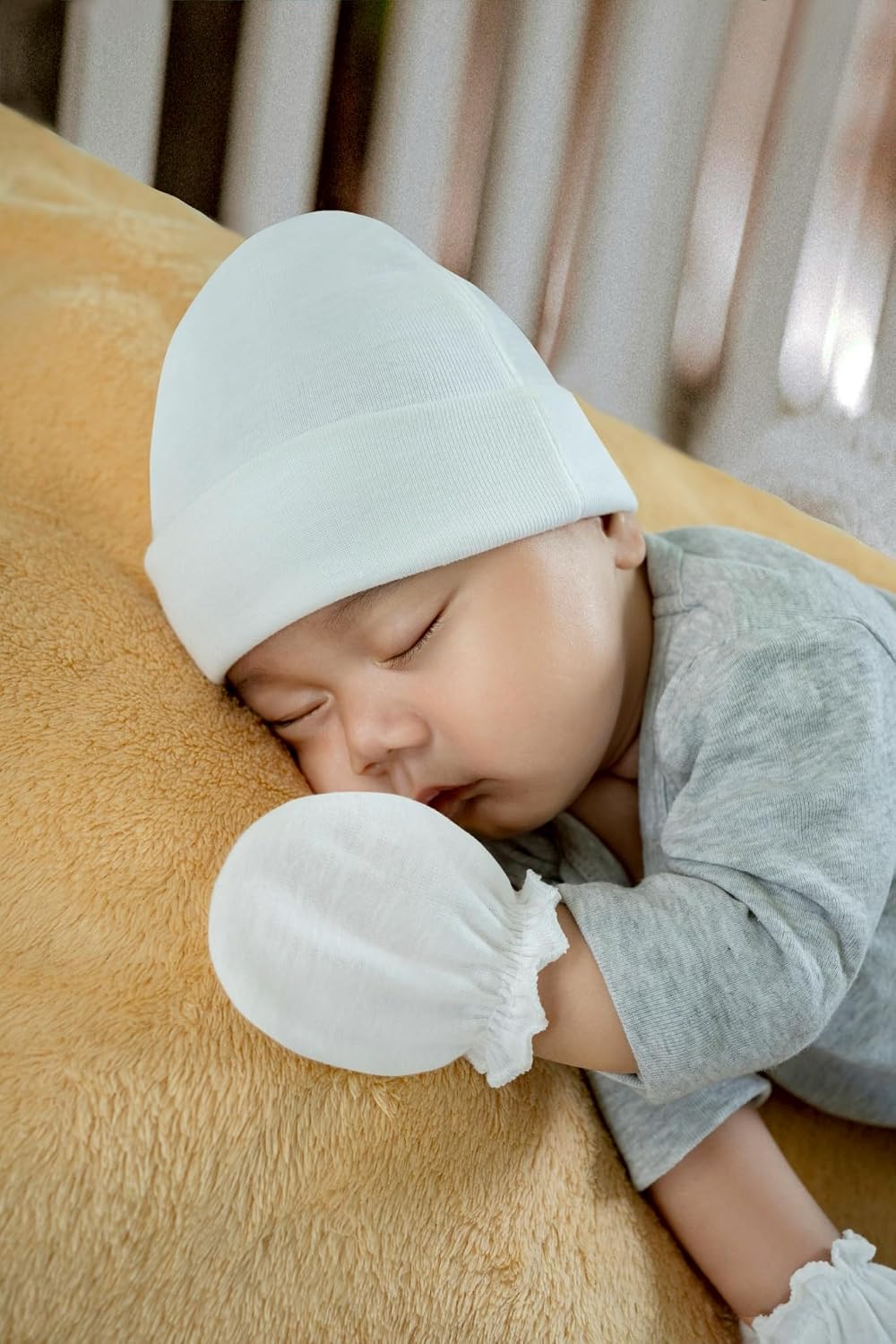 Baby Mittens No Scratch, Soft Cotton Newborn Gloves, (0-6 Months)