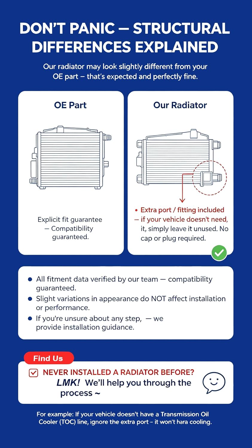 BESUTO Radiator Replacement Direct Fit For Ford Crown Victoria 4.6L 2006-2011