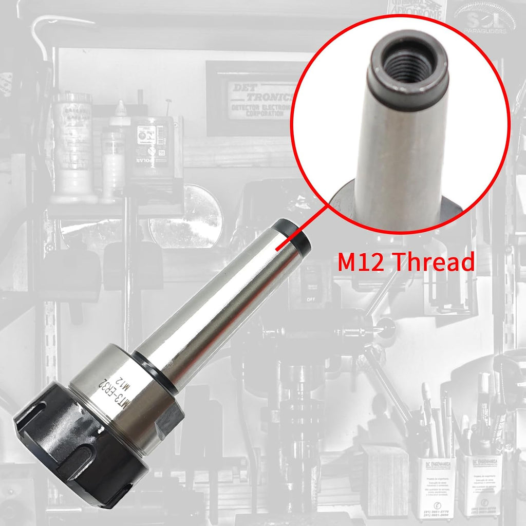 MT3-ER32 Collet Chuck, M12 Thread