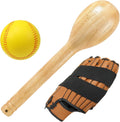 Baseball Glove Break-in kit, One Piece Structure Baseball & Softball Glove Mallet, Glove Wrap Band, Practice Ball