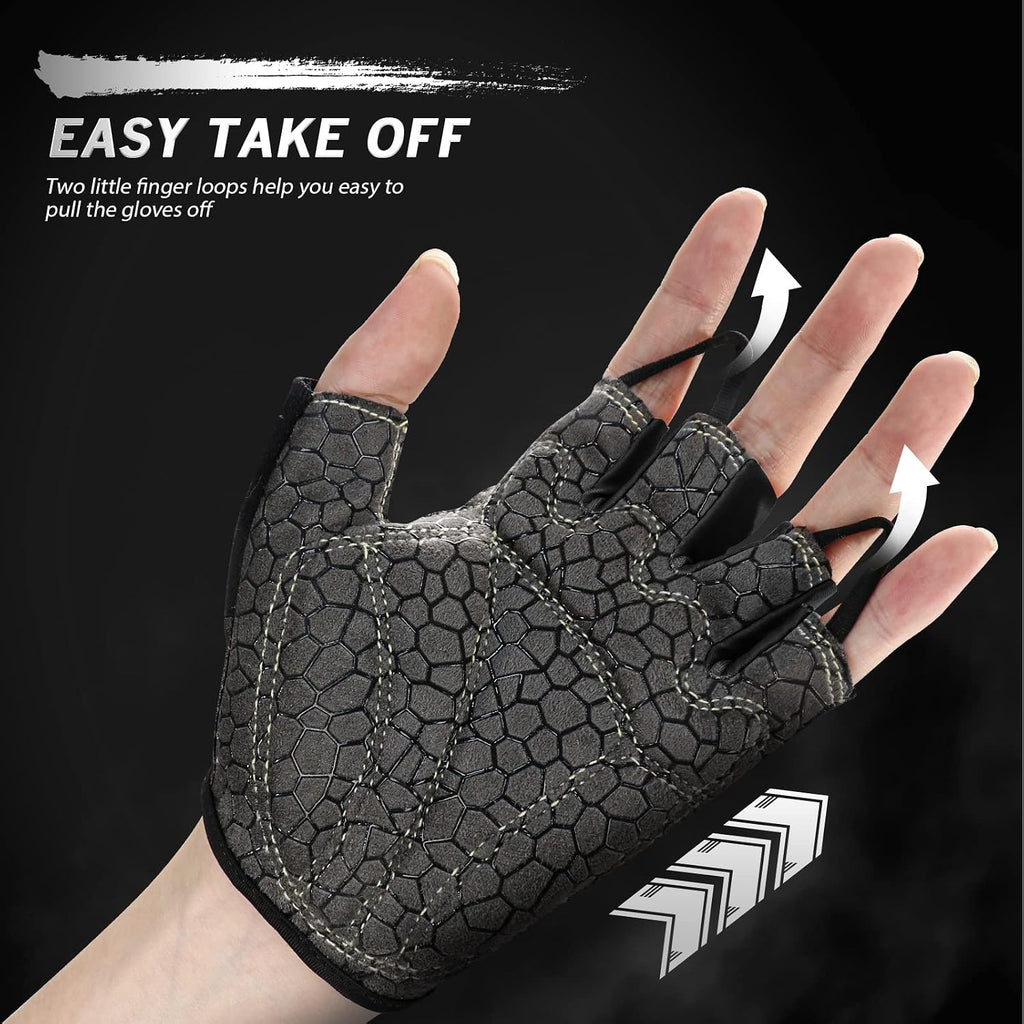 Bike Gloves Cycling Gloves Biking Gloves Bicycle Gloves for Men Women with Anti-Slip Shock-Absorbing Pad,Light Weight