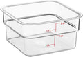 Food Storage Container - Classic Series Square - 2 QT (Quart) - Commercial Grade for Food Prep (Clear)