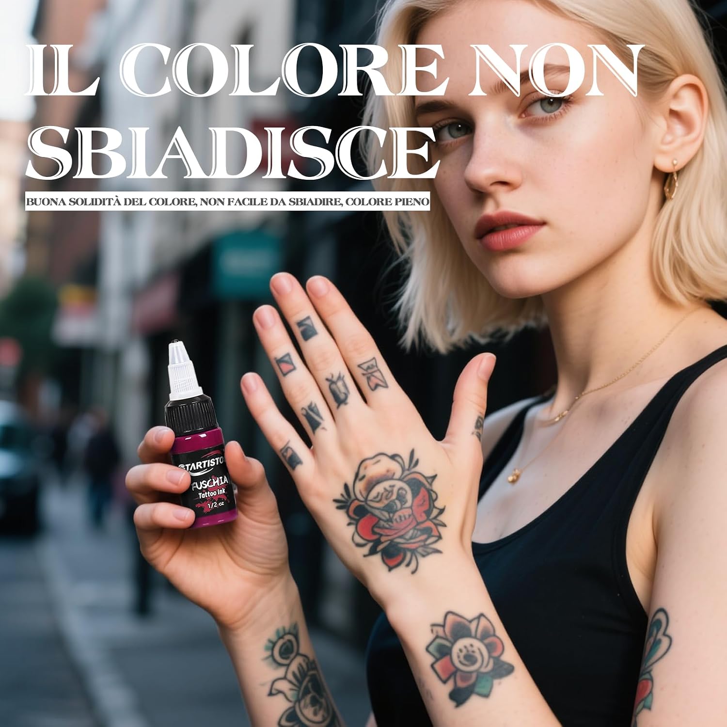 Tattoo Ink Set 16 Colors 0.5oz (15ml) Pigment Supplies Kit for Beginners