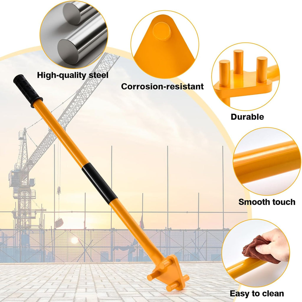 Manual Rebar Bender Tool for 5/8 Inch Steel Bar, Heavy Duty Rebar Bending Tool and Steel Rod Bender with Anti-Slip