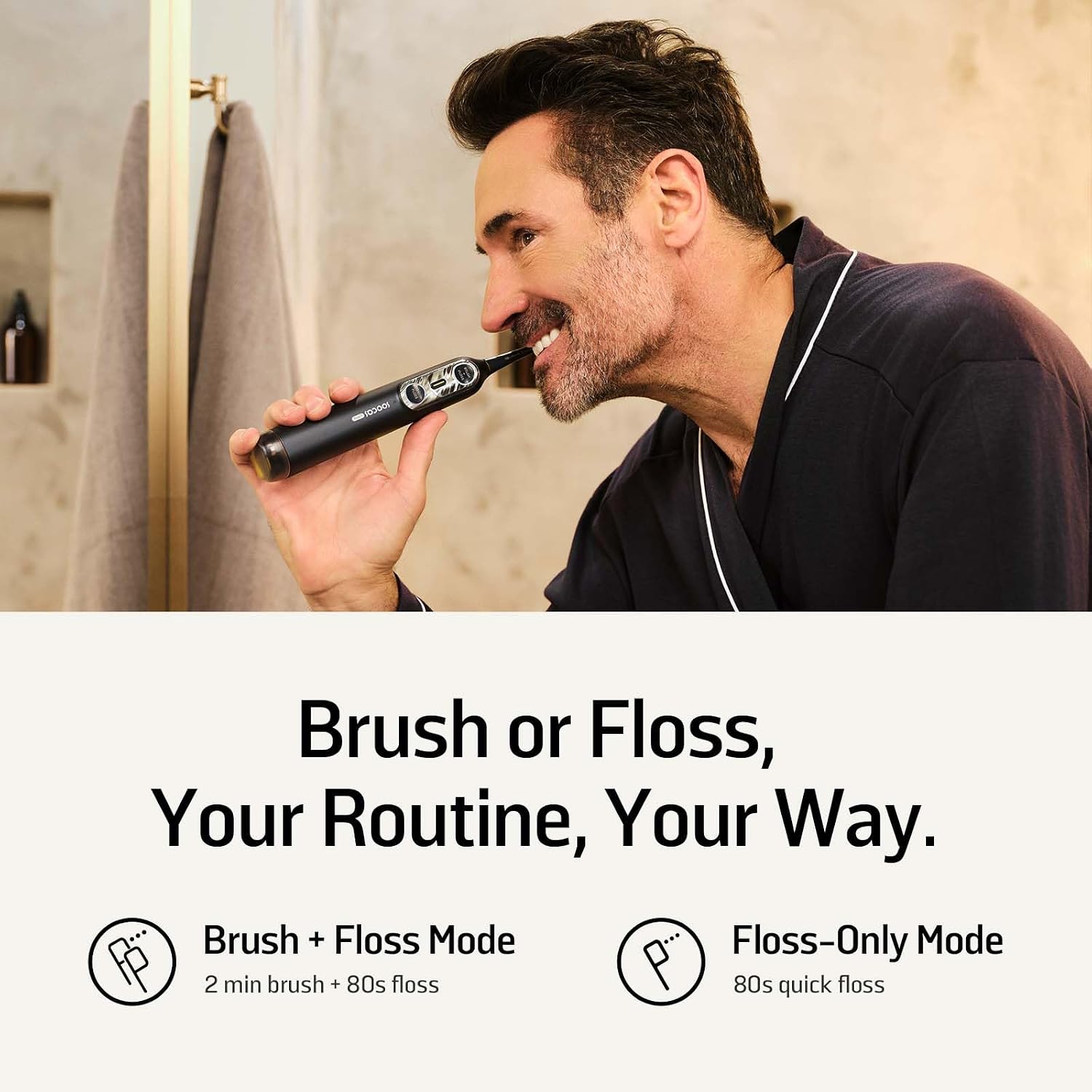 NEOS II Ultra – Electric Toothbrush with Water Flosser Combo, 3-in-1: Flosses, Vibrates and Oscillates, Flossing