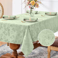Jacquard Rectangle Tablecloth 60 x 120 Inch, Sage Green