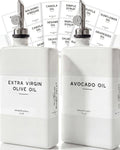 Luxury Glass Olive Oil Dispenser Bottle for Kitchen by Brighter Barns - Oil and Vinegar Bottles, Simple Syrup