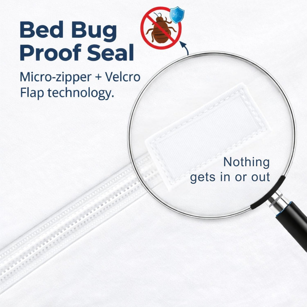 Full Mattress Protector Zippered, Bed Bug Mattress Cover | Waterproof, Dust Mite Proof, 6-Sided, Soft Jersey Knit
