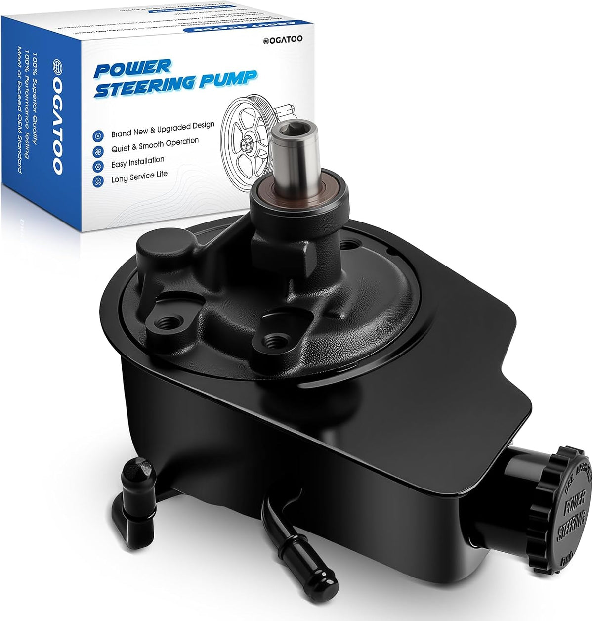 208739 Power Steering Pump w/Reservoir Fit for Chevy GMC Cadillac 1996-2017